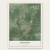 Hosford, Florida map print, the full design