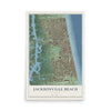 Jacksonville Beach, Florida map print, 12" x 18" Archival Matte Print mockup