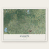 Knights, Florida map print, the full design
