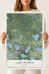 Map of Lake Alfred, Florida, 18 x 24 inch unframed archival matte print