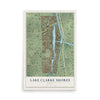 Lake Clarke Shores, Florida map print, 12" x 18" Archival Matte Print mockup