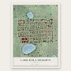 Lake Eola Heights, Florida map print, the full design