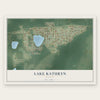Lake Kathryn, Florida map print, the full design