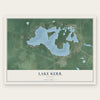 Lake Kerr, Florida map print, the full design