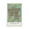 Lauderdale Lakes, Florida map print, 12" x 18" Archival Matte Print mockup