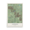 Lauderhill, Florida map print, 12" x 18" Archival Matte Print mockup