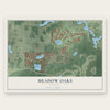 Meadow Oaks, Florida map print, the full design
