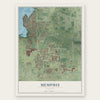 Memphis, Florida map print, the full design