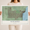 Map of Miami Shores, Florida, 18 x 24 inch unframed archival matte print
