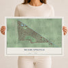 Miami Springs, Florida map print, 12" x 18" Archival Matte Print mockup