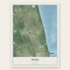 Mims, Florida map print, the full design