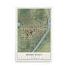 Moore Haven, Florida map print, 12" x 18" Archival Matte Print mockup