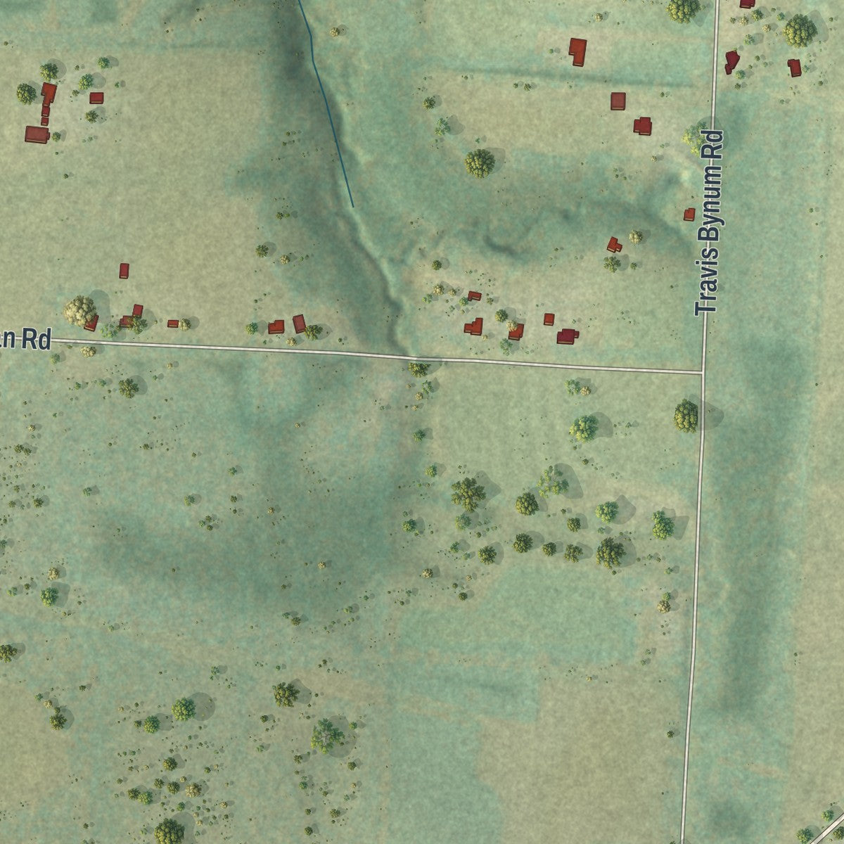 Close-up of the map of Mount Carmel, Florida print showing street and building detail