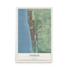 Naples, Florida map print, 12" x 18" Archival Matte Print mockup