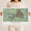 Oakland Park, Florida map print, 12" x 18" Archival Matte Print mockup