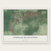 Oakleaf Plantation, Florida map print, the full design