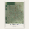 Ocala Estates, Florida map print, the full design