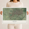 Ocala, Florida map print, 12" x 18" Archival Matte Print mockup