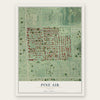 Pine Air, Florida map print, the full design