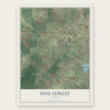 Pine Forest, Florida map print, the full design