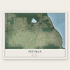 Pittman, Florida map print, the full design