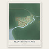 Plantation Island, Florida map print, the full design