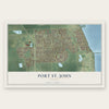 Port St. John, Florida map print, the full design