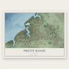 Pretty Bayou, Florida map print, the full design