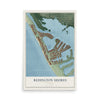 Redington Shores, Florida map print, 12" x 18" Archival Matte Print mockup