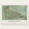 Richmond Heights, Florida map print, the full design