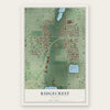Ridgecrest, Florida map print, the full design