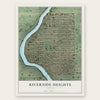 Riverside Heights, Florida map print, the full design
