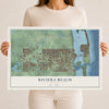 Riviera Beach, Florida map print, 12" x 18" Archival Matte Print mockup