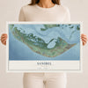 Sanibel, Florida map print, 12" x 18" Archival Matte Print mockup