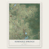 Seminole Springs, Florida map print, the full design