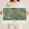 Sneads, Florida map print, 12" x 18" Archival Matte Print mockup