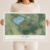 St. Leo, Florida map print, 12" x 18" Archival Matte Print mockup