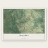 Wallace, Florida map print, the full design