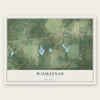 Waukeenah, Florida map print, the full design