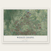 Wesley Chapel, Florida map print, the full design