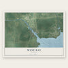 West Bay, Florida map print, the full design