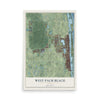 West Palm Beach, Florida map print, 12" x 18" Archival Matte Print mockup