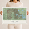 West Park, Florida map print, 12" x 18" Archival Matte Print mockup