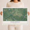 White Springs, Florida map print, 12" x 18" Archival Matte Print mockup