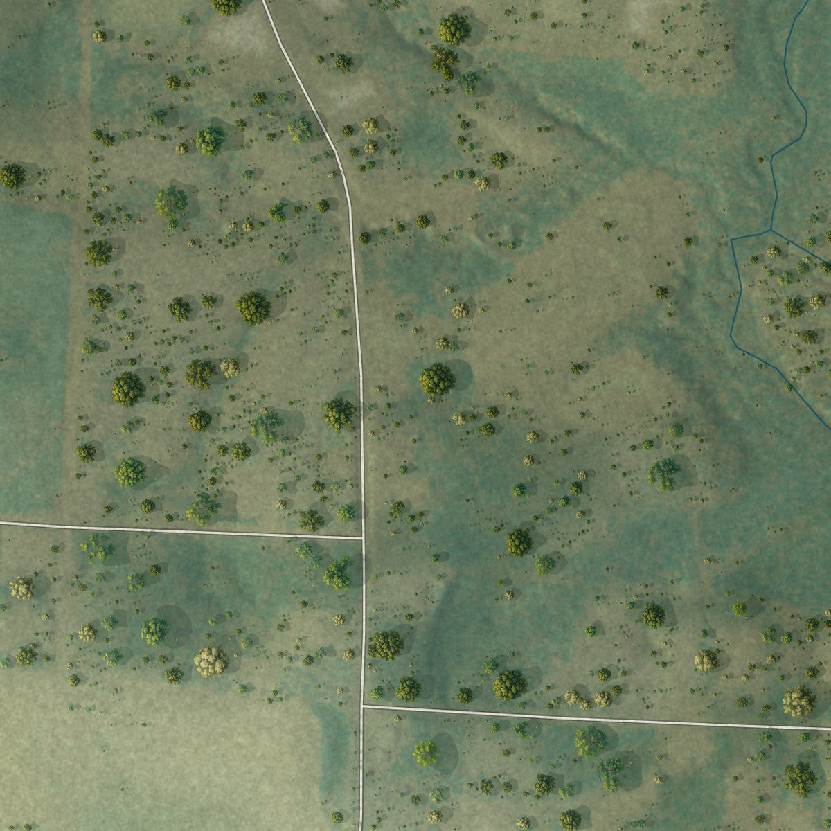 Close-up of the map of Whitfield, Santa Rosa County, Florida print showing street and building detail