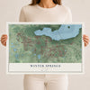 Winter Springs, Florida map print, 12" x 18" Archival Matte Print mockup