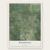 Woodville, Florida map print, the full design