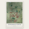 Zephyrhills North, Florida map print, the full design