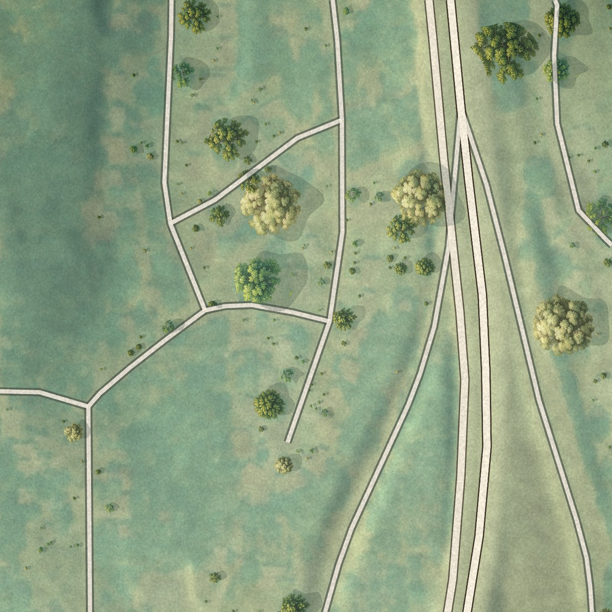 Close-up 1 of the Aldora, Georgia map artwork