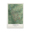 Americus, Georgia map print, 12" x 18" Archival Matte Print mockup